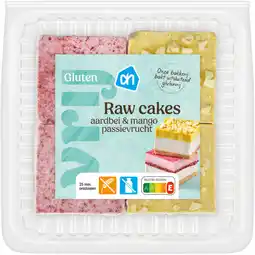 Albert Heijn AH Glutenvrij Raw cakes aardbei en passievrucht mango aanbieding