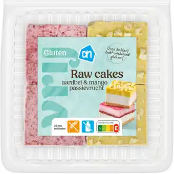 Albert Heijn AH Glutenvrij Raw cakes aardbei en passievrucht mango aanbieding