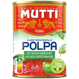 Albert Heijn Mutti Polpa fijne tomatenpulp met basilicum aanbieding