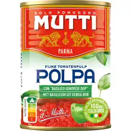 Albert Heijn Mutti Polpa fijne tomatenpulp met basilicum aanbieding