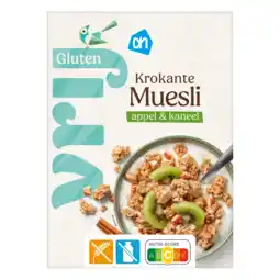 Albert Heijn AH Glutenvrij Krokante muesli appel kaneel aanbieding
