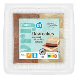 Albert Heijn AH Glutenvrij Raw cakes chocolade en tiramisusmaak aanbieding