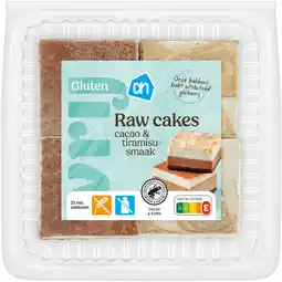 Albert Heijn AH Glutenvrij Raw cakes chocolade en tiramisusmaak aanbieding