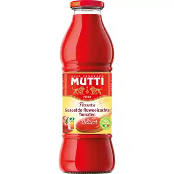 Albert Heijn Mutti Passata gezeefde fluweelzachte tomaten aanbieding