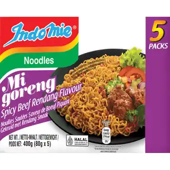 Albert Heijn Indo mie Noodles mi goreng spicy beef 5-pack aanbieding