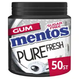Albert Heijn Mentos Gum Pure fresh black mint aanbieding