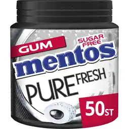 Albert Heijn Mentos Gum Pure fresh black mint aanbieding