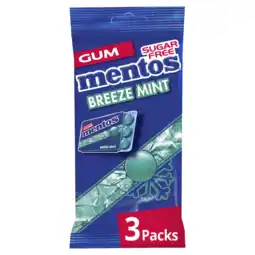 Albert Heijn Mentos Gum Breeze mint 3-pack aanbieding