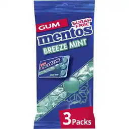 Albert Heijn Mentos Gum Breeze mint 3-pack aanbieding