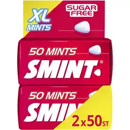 Albert Heijn Smint Aardbei XL mints sugarfree 2-pack aanbieding
