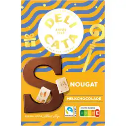Albert Heijn Delicata Chocoladeletter melk nougat aanbieding