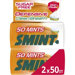 Albert Heijn Smint Defensive orangemint clean breath 2-pack aanbieding