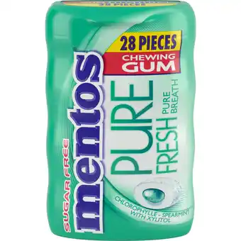 Albert Heijn Mentos Gum Pure fresh spearmint aanbieding