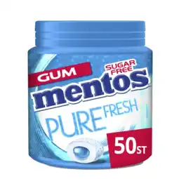 Albert Heijn Mentos Gum Pure fresh freshmint sugarfree aanbieding