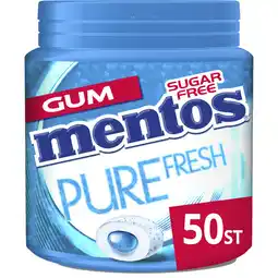 Albert Heijn Mentos Gum Pure fresh freshmint sugarfree aanbieding