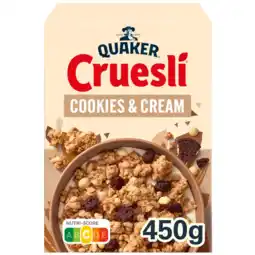 Albert Heijn Quaker Cruesli cookies & cream aanbieding
