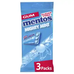 Albert Heijn Mentos Gum Mighty mint 3-pack aanbieding