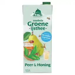 Albert Heijn Van de Boom Troebele groene ijsthee peer & honing aanbieding