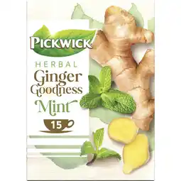 Albert Heijn Pickwick Ginger goodness mint kruidenthee aanbieding