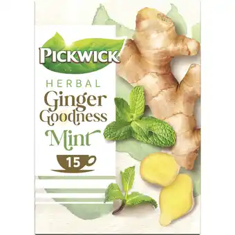 Albert Heijn Pickwick Ginger goodness mint kruidenthee aanbieding