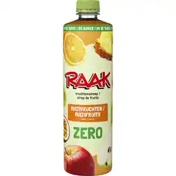 Albert Heijn Raak Vruchtensiroop multivruchten zero sugar aanbieding