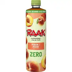 Albert Heijn Raak Vruchtensiroop perzik zero sugar aanbieding