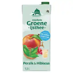 Albert Heijn Van de Boom Troebele groene ijsthee perzik hibiscus aanbieding