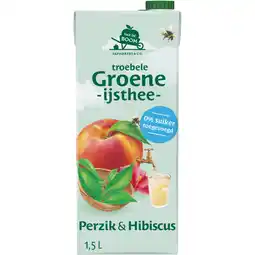 Albert Heijn Van de Boom Troebele groene ijsthee perzik hibiscus aanbieding