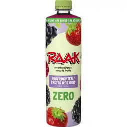 Albert Heijn Raak Vruchtensiroop bosvruchten zero sugar aanbieding