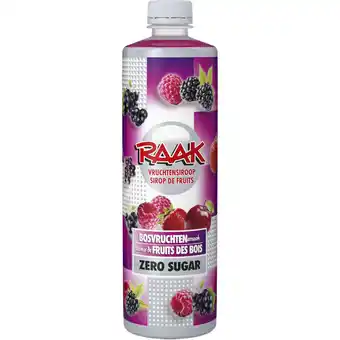 Albert Heijn Raak Vruchtensiroop bosvruchten zero sugar aanbieding