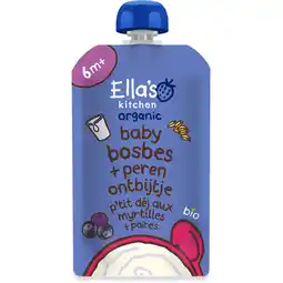Albert Heijn Ella's kitchen Baby bosbessen ontbijtje 6m+ aanbieding