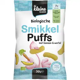 Albert Heijn De Kleine Keuken Smikkel puffs met banaan & wortel 7m+ aanbieding
