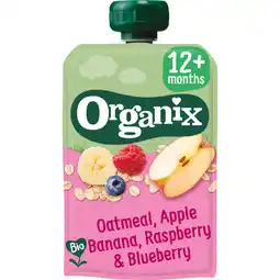 Albert Heijn Organix Knijpfruit haver appel banaan 12m+ aanbieding