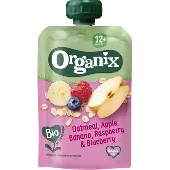 Albert Heijn Organix Knijpfruit haver appel banaan 12m+ aanbieding