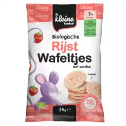 Albert Heijn De Kleine Keuken Biologische rijstwafeltjes aardbei 7m+ aanbieding