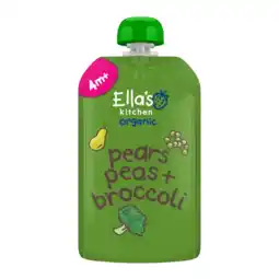 Albert Heijn Ella's kitchen Peren, doperwten + broccoli 4m+ bio aanbieding