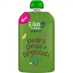 Albert Heijn Ella's kitchen Peren, doperwten + broccoli 4m+ bio aanbieding