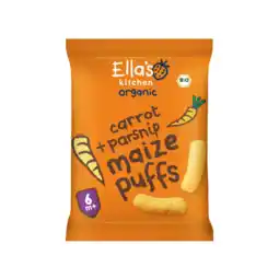 Albert Heijn Ella's kitchen Maize puffs wortel + pastinaak 6m+ bio aanbieding