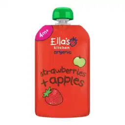 Albert Heijn Ella's kitchen Aardbeien + appels 4m+ bio aanbieding