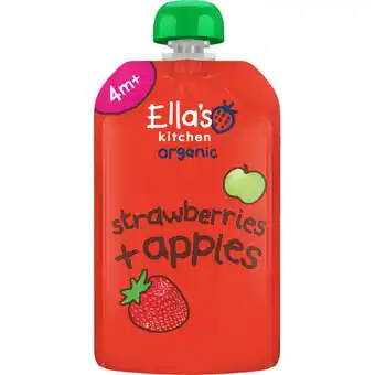 Albert Heijn Ella's kitchen Aardbeien + appels 4m+ bio aanbieding