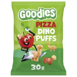 Albert Heijn Goodies Snack dino puffs pizza 3+ jaar aanbieding