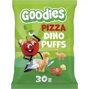 Albert Heijn Goodies Snack dino puffs pizza 3+ jaar aanbieding