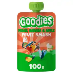Albert Heijn Goodies Knijpfruit smoothie perzik, banaan 3+ aanbieding