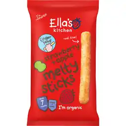 Albert Heijn Ella's kitchen Melty sticks aardbei & appel 7m+ aanbieding
