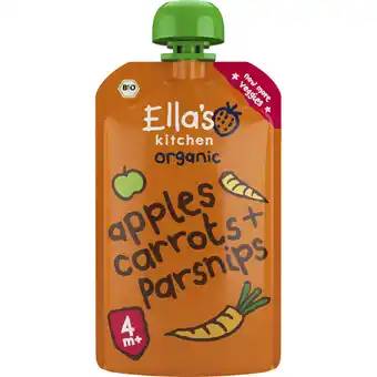 Albert Heijn Ella's kitchen Wortels, appels + pastinaak 4m+ bio aanbieding