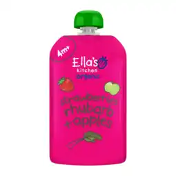 Albert Heijn Ella's kitchen Aardbeien, rabarber + appels 4m+ bio aanbieding