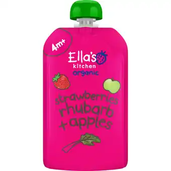 Albert Heijn Ella's kitchen Aardbeien, rabarber + appels 4m+ bio aanbieding