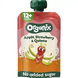 Albert Heijn Organix Knijpfruit appel aardbei quinoa 12m+ aanbieding