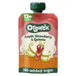 Albert Heijn Organix Knijpfruit appel aardbei quinoa 12m+ aanbieding