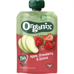 Albert Heijn Organix Knijpfruit appel aardbei quinoa 12m+ aanbieding